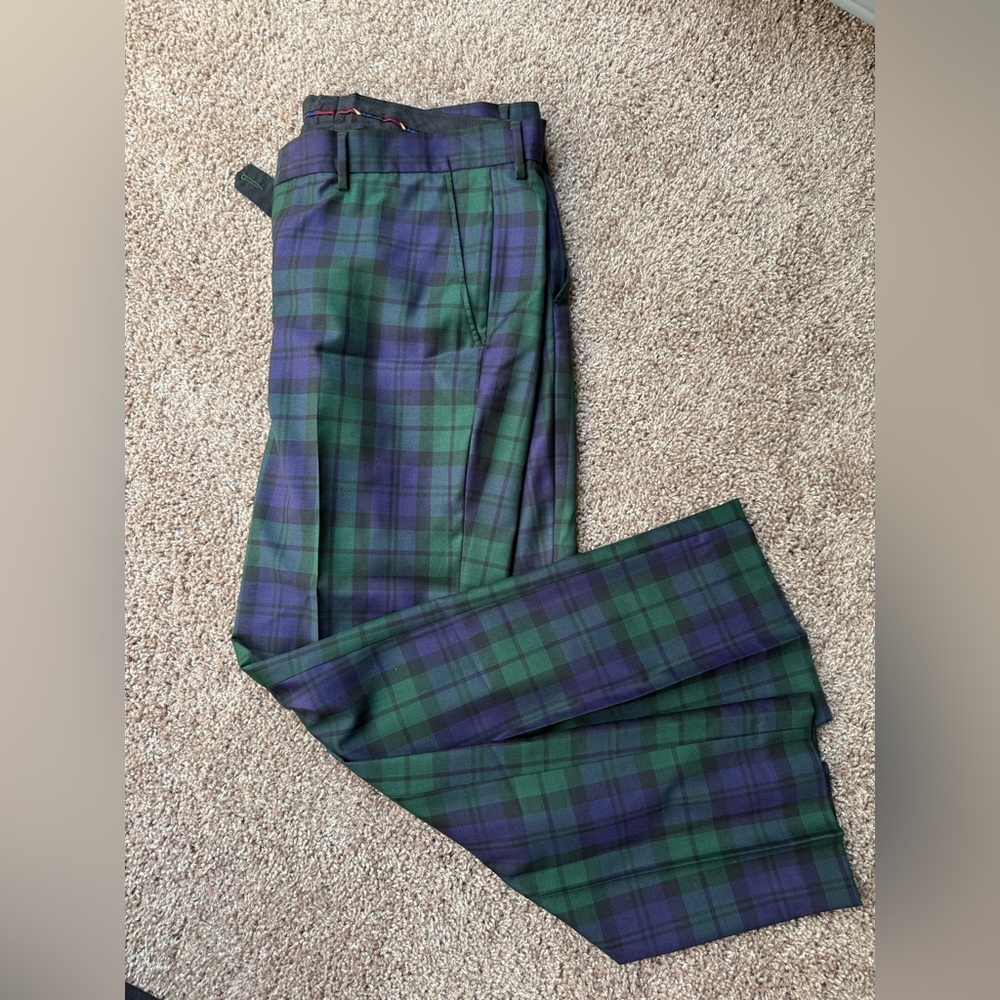 Jcrew Green and Blue Plaid Men's Pants